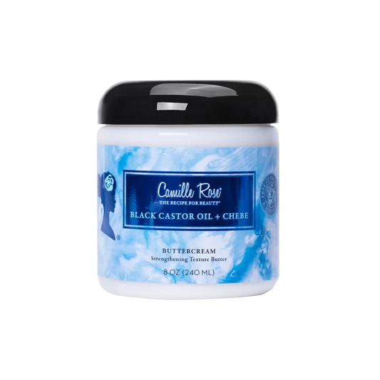Camille Rose Black Castor Oil & Chebe Buttercream — 8 oz Black Castor Oil and Chebe Buttercream jar