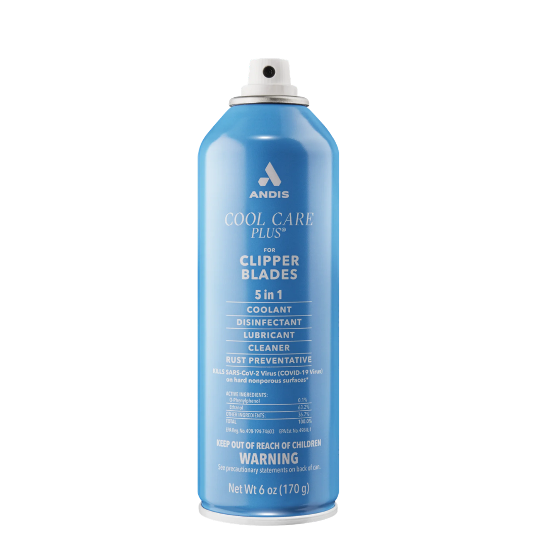 Andis Cool Care Plus for Clipper Blades 5-in-1 Spray | Disinfect, Lubricate & Cool – Choose Size Andis