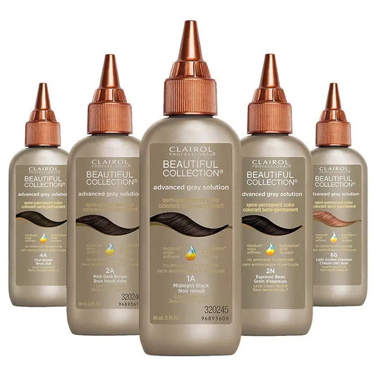 Clairol Beautiful Collection Advanced Gray Solutions hair color bottles