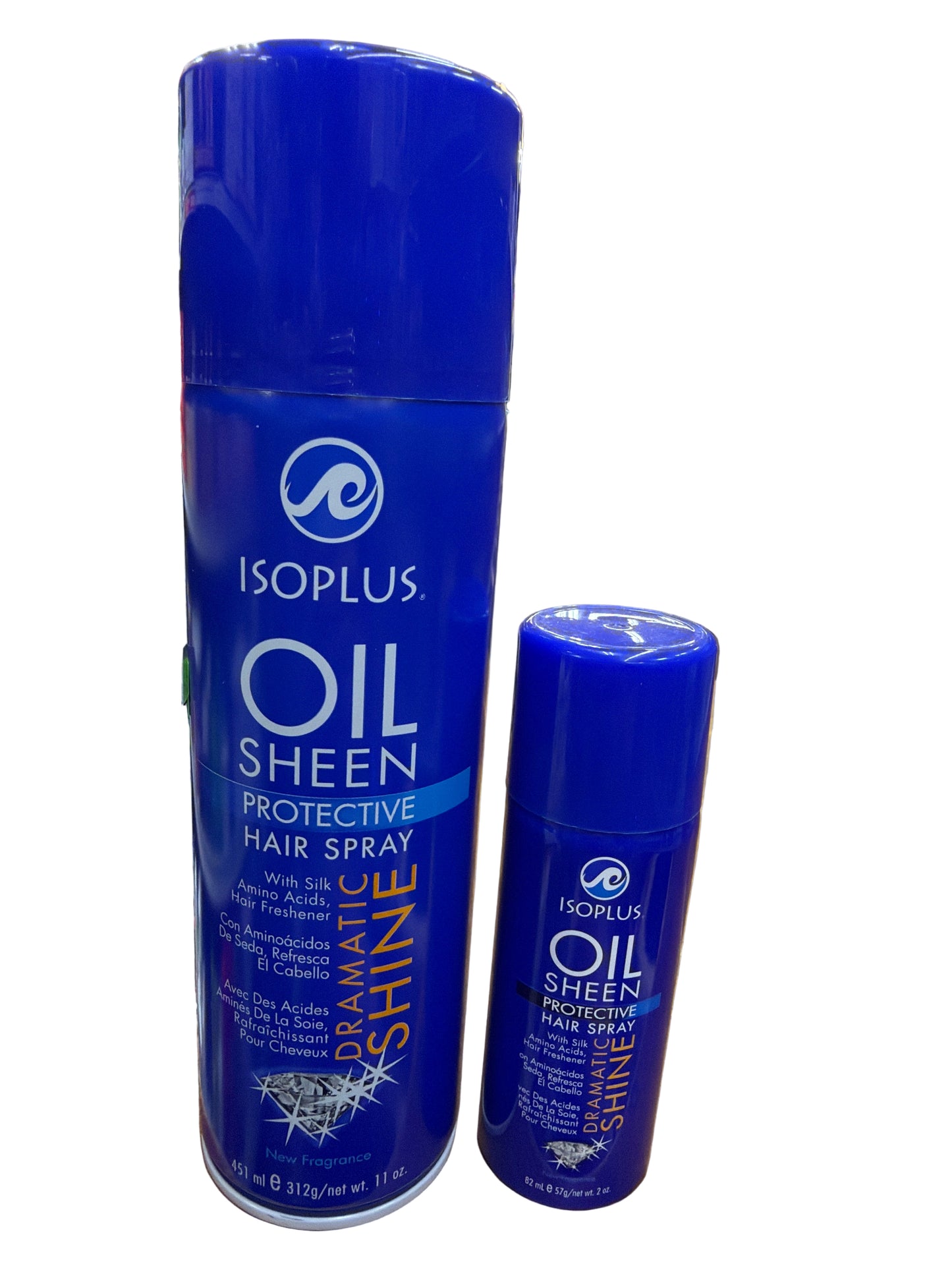 Isoplus Oil Sheen Protective Hair Spray Dramatic Shine (choose size)