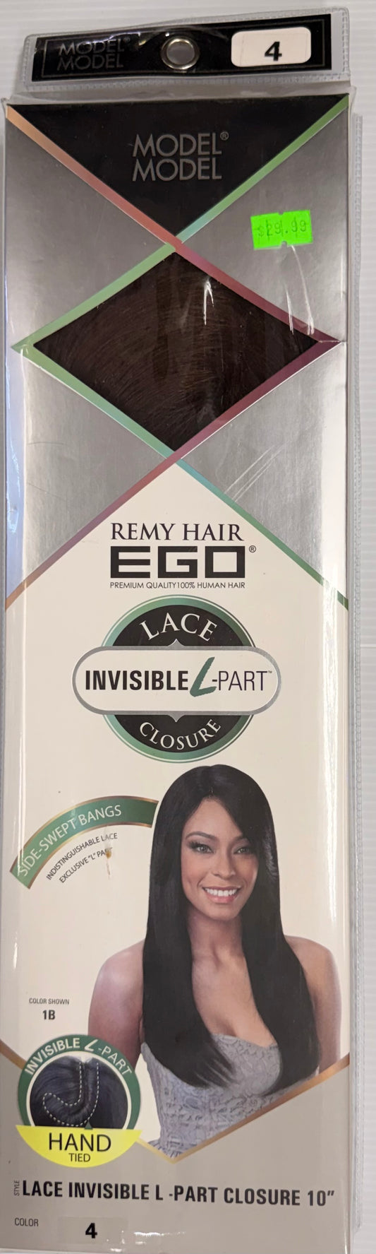 Lace invisible L-Part closure 10” 100% human hair