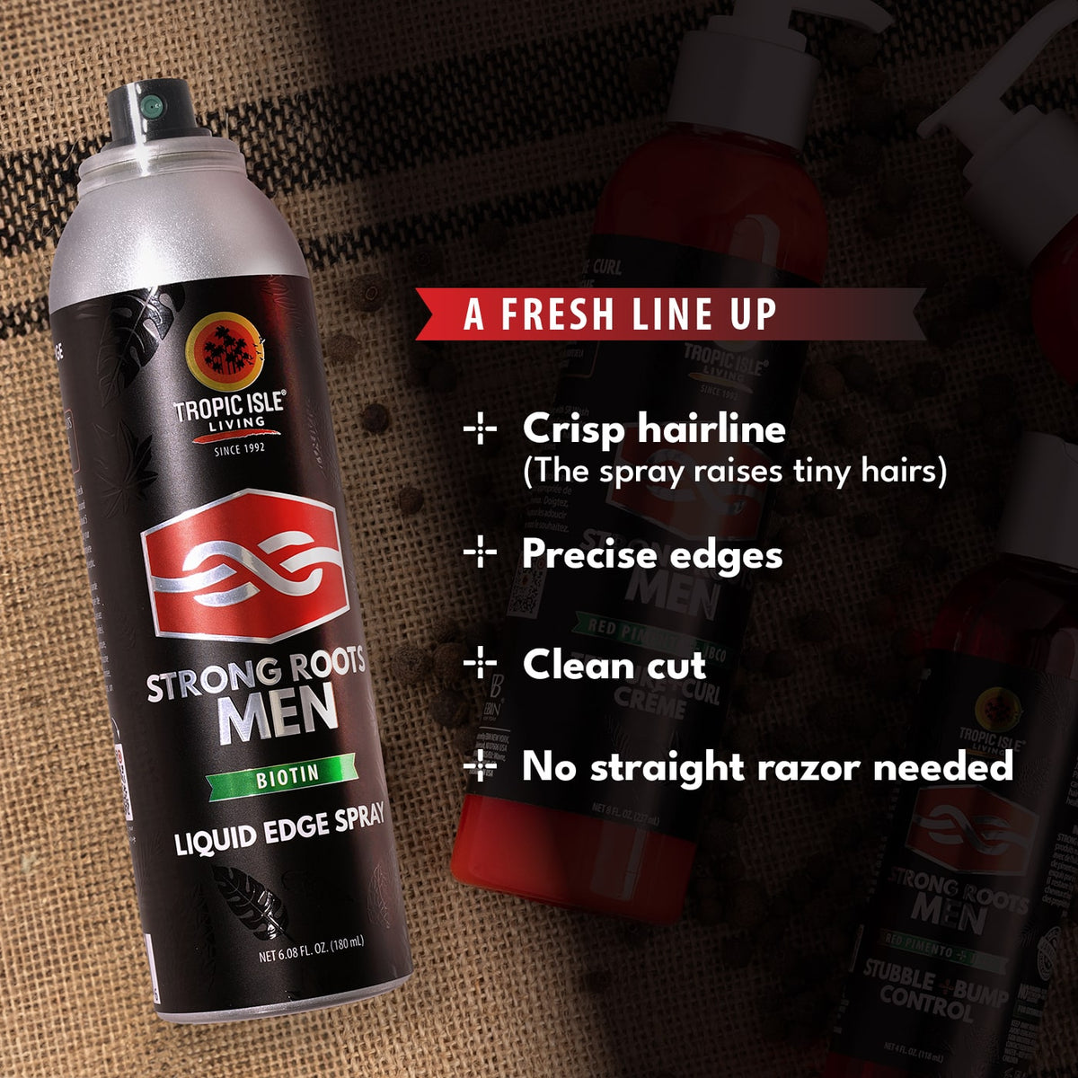 Strong Roots Men Liquid Edge Spray Tropic Isle Living