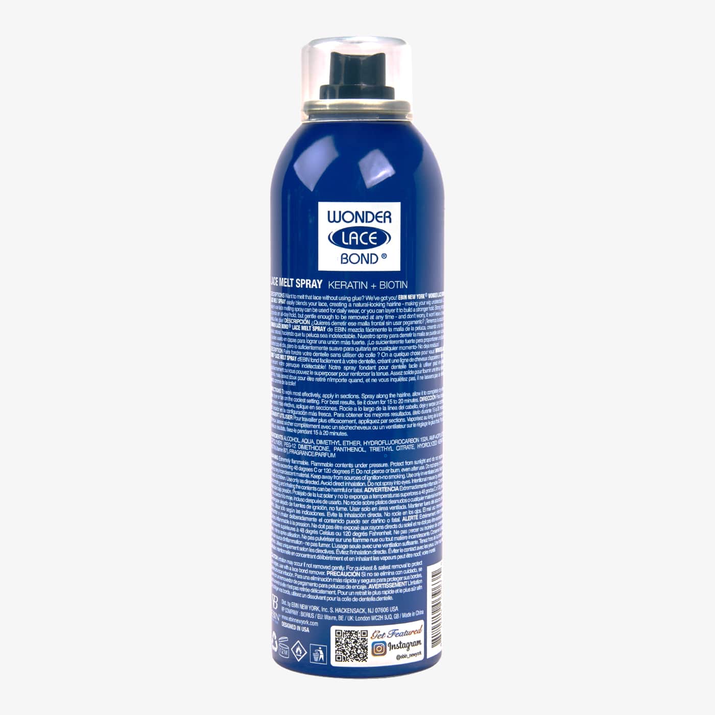 WONDER LACE BOND LACE MELT AEROSOL SPRAY- KERATIN - EBIN NEW YORK