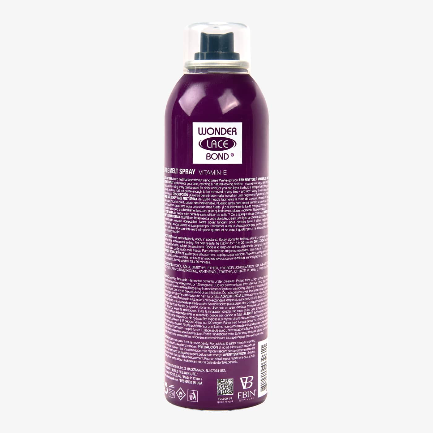 WONDER LACE BOND LACE MELT AEROSOL SPRAY- VITAMIN E - EBIN NEW YORK