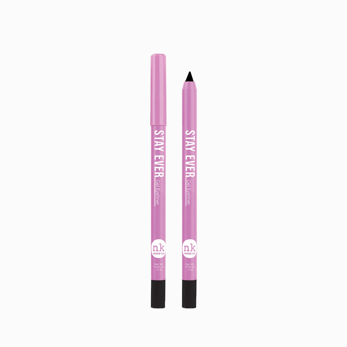 Nicka K Stay Ever eye liner in Black, capped and uncapped pencils