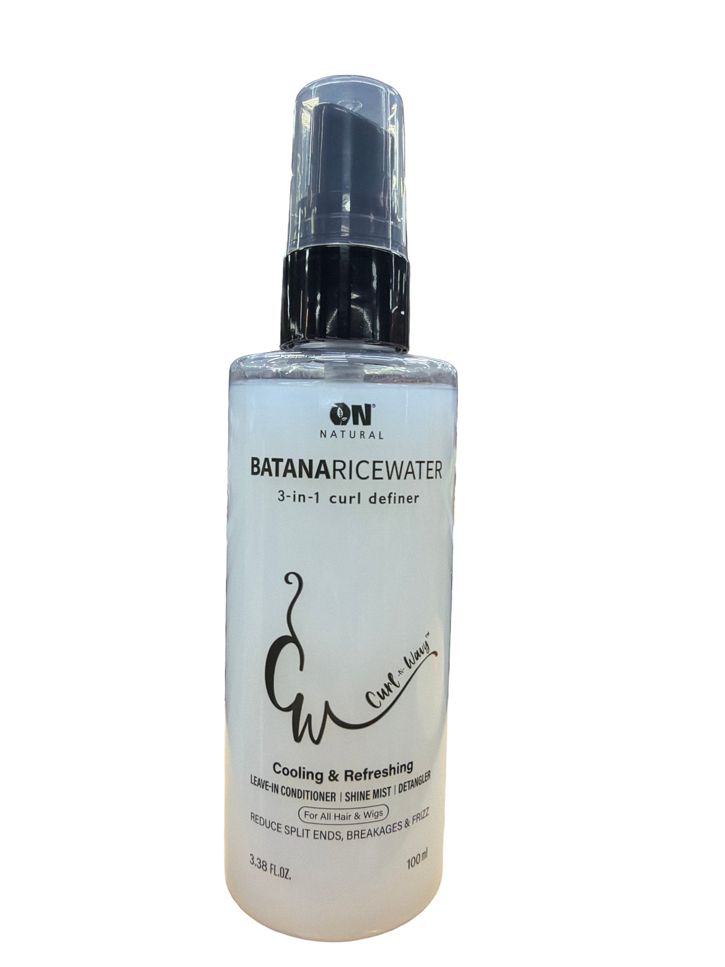 On Natural : Curl-n-Wavy 3-in-1 Curl Definer / Fleek & Sleek 4-in-1 Hair Enhancer for Straight Hair, 3.38 oz (choose type)