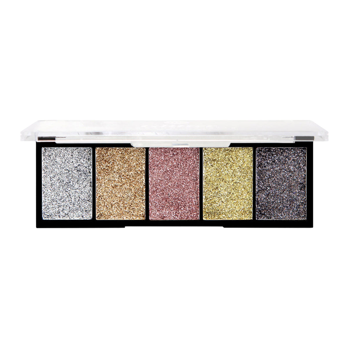 Nicka K Glitter Makeup Palette – Medallist, open five-shade palette