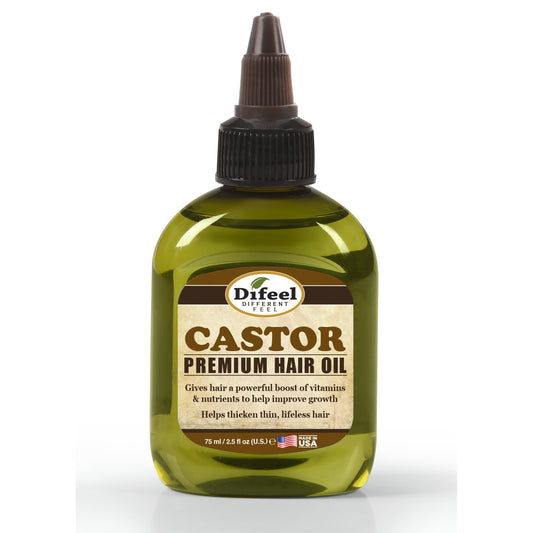 Difeel Premium Natural Hair Oil - Castor Hair Oil 2.5 oz