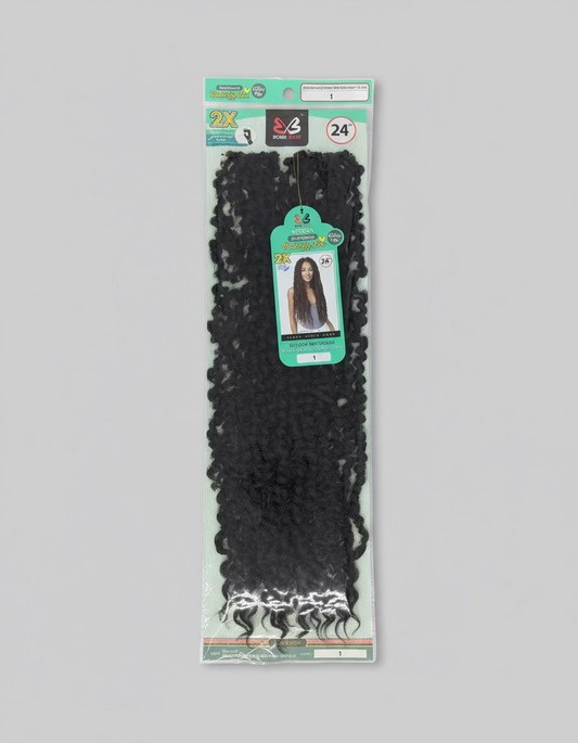 Bobbi Boss Crochet Braids 2X Nu Locs Distressed Curly Tips Butterfly Locs Style