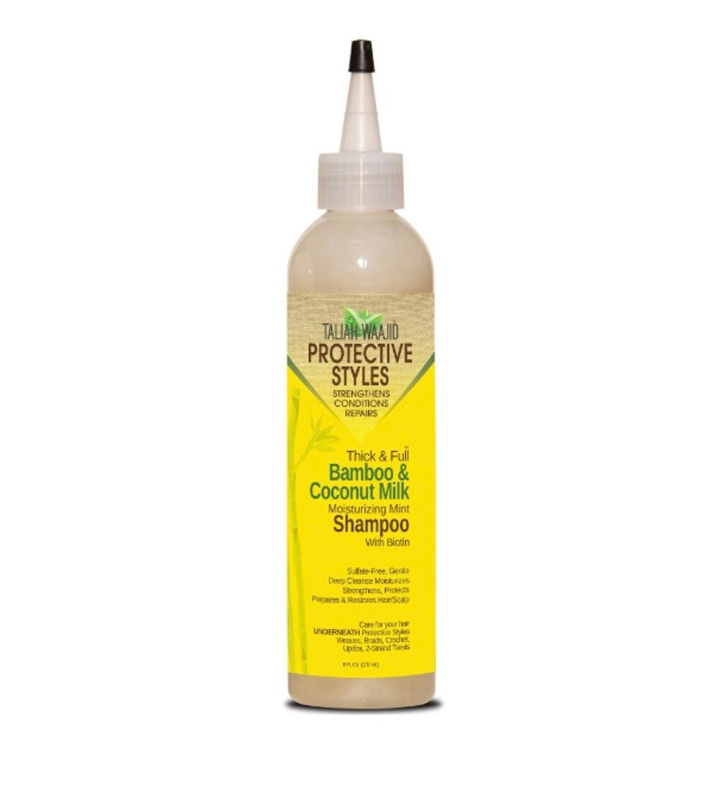 TALIAH WAAJID Protective Styles Thick And Full Bamboo And Coconut Milk Moisturizing Mint Shampoo 8 oz