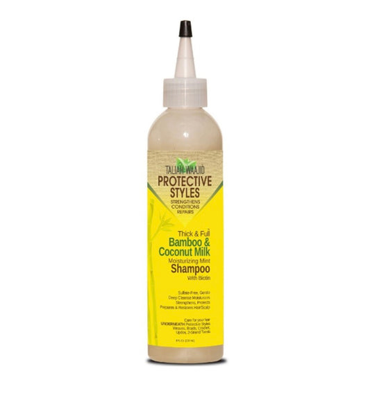 TALIAH WAAJID Protective Styles Thick And Full Bamboo And Coconut Milk Moisturizing Mint Shampoo 8 oz