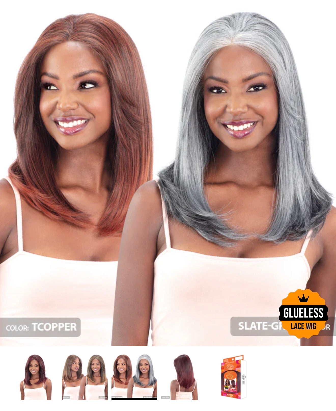 Zoe Model Model Miss Divine Glueless Human Hair Blend HD Lace Front Wig