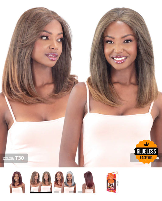 Zoe Model Model Miss Divine Glueless Human Hair Blend HD Lace Front Wig