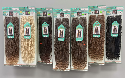 Bobbi Boss Crochet Braids 2X Nu Locs Distressed Curly Tips Butterfly Locs Style