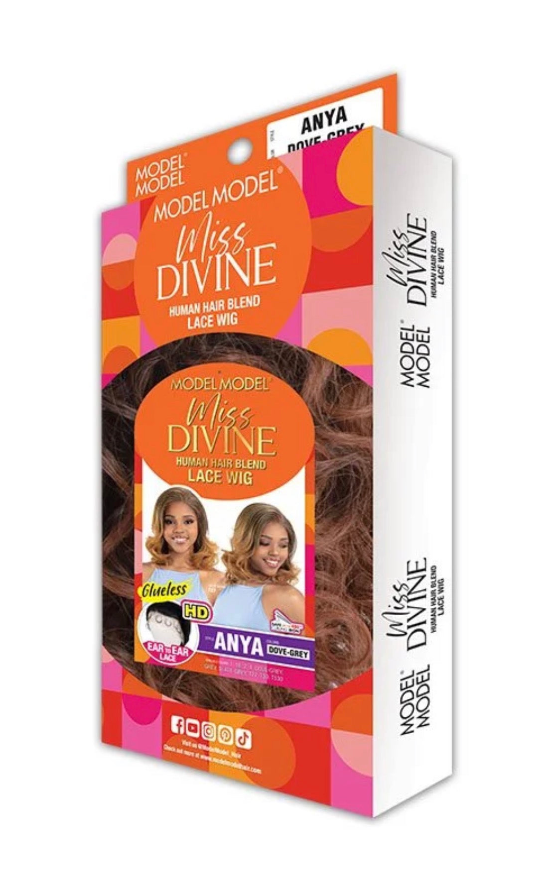 Glueless, Human hair Blend, Hd Lace-Anya