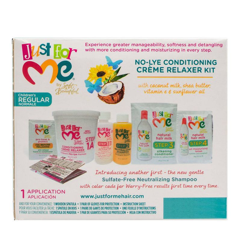 Just For Me No-Lye Conditioning Crème Relaxer Kit: Textured Hair, All Hair Types, Softening, Smoothing, 3 of 9