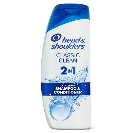 Head & Shoulders Classic Clean 2-in-1 Dandruff Shampoo & Conditioner — Classic Clean 2-in-1 bottle, front view