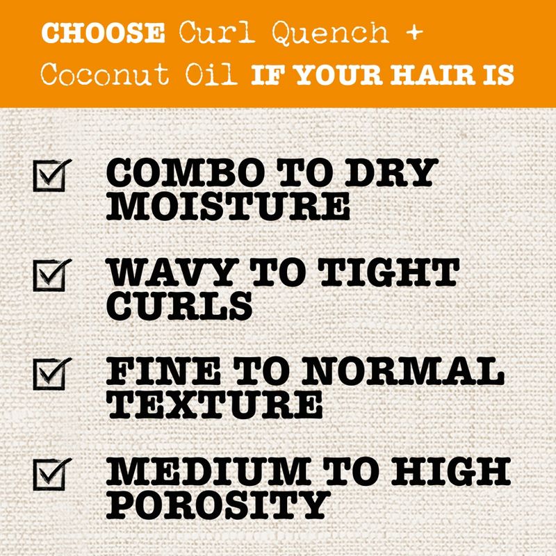 Maui Moisture Curl Quench + Coconut Oil Conditioner for Thick Curly Hair - 13 fl oz, 5 of 10