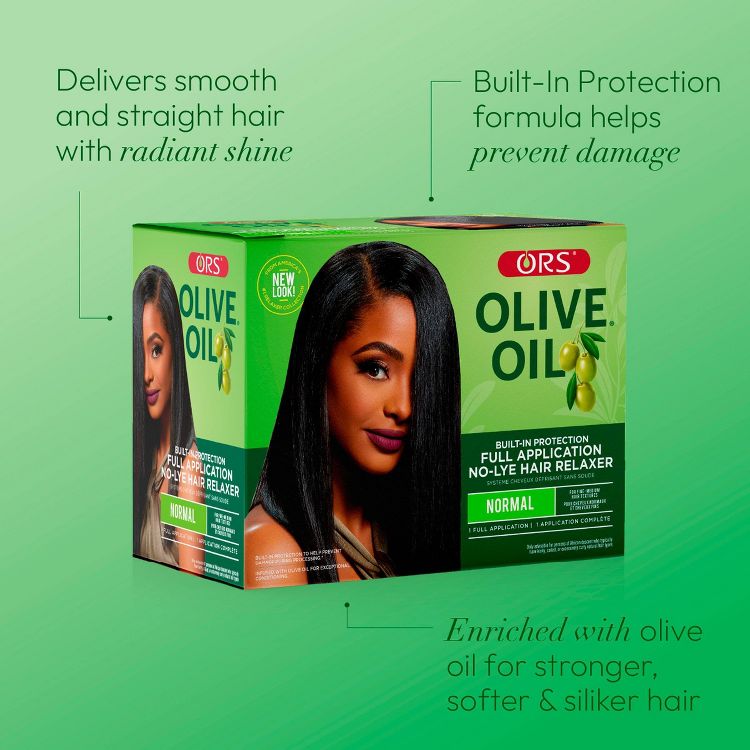 ORS Olive Oil Built-in Protection No-Lye Hair Relaxer - Normal - 12.25oz: Textured, Moisturizing, Heat Protection, All Hair Types