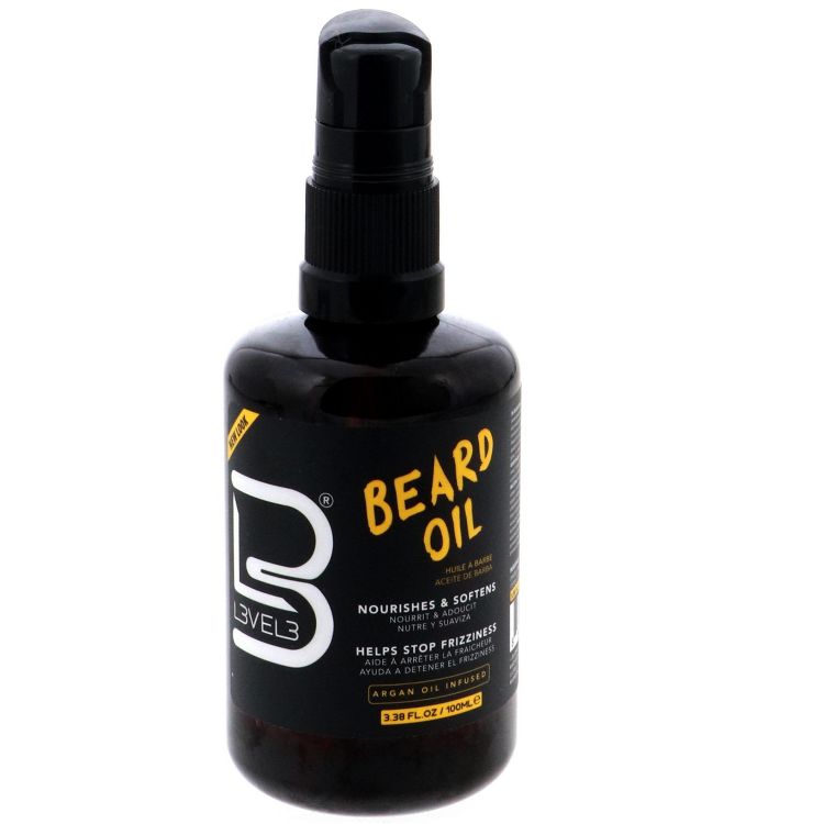 Level 3 Beard Oil, Nourishing and Softening Facial Hair Treatment, 3.38 oz