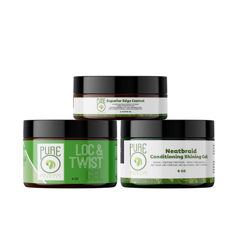 PureO Natural Neatbraid Conditioning Shining Hair Gel - 8oz, 4 of 7