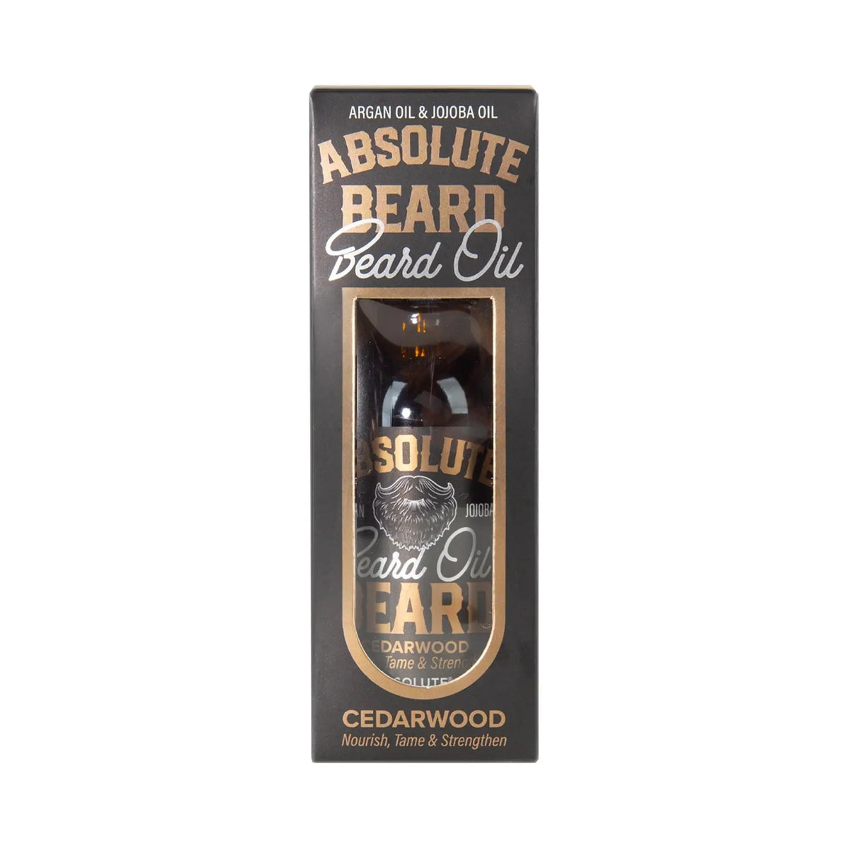 Absolute Beard Oil – Cedarwood, retail packaging