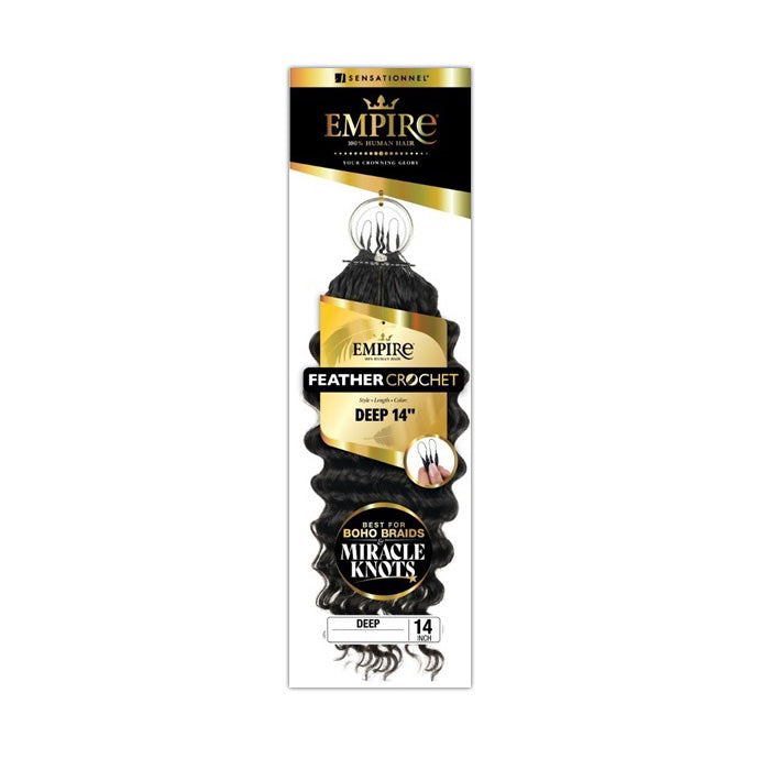 Sensationnel Empire 100% Human Hair Feather Crochet Braids - DEEP 14/18"
