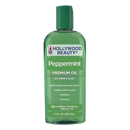 Hollywood Beauty Peppermint Premium Oil - Adds Shine & Gloss - 8 oz