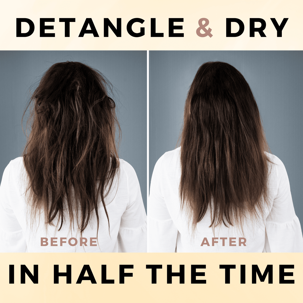 Hot & Hotter 2-in-1 Ceramic Hair Styler & Dryer — before-and-after hairstyle illustration