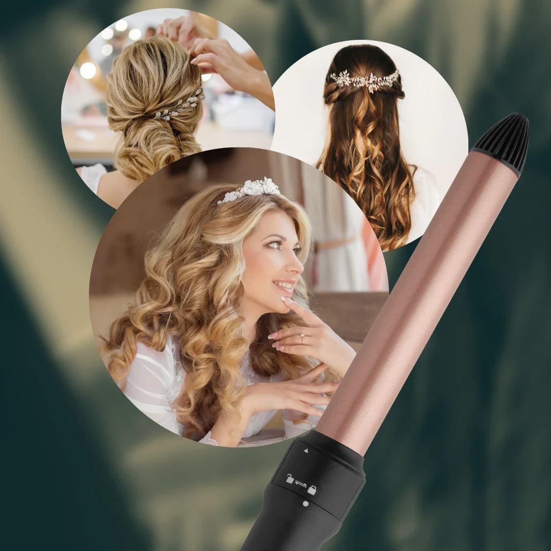 Hot & Hotter 3-in-1 Digital Curling Wand Set — curling wand and hairstyle inspiration