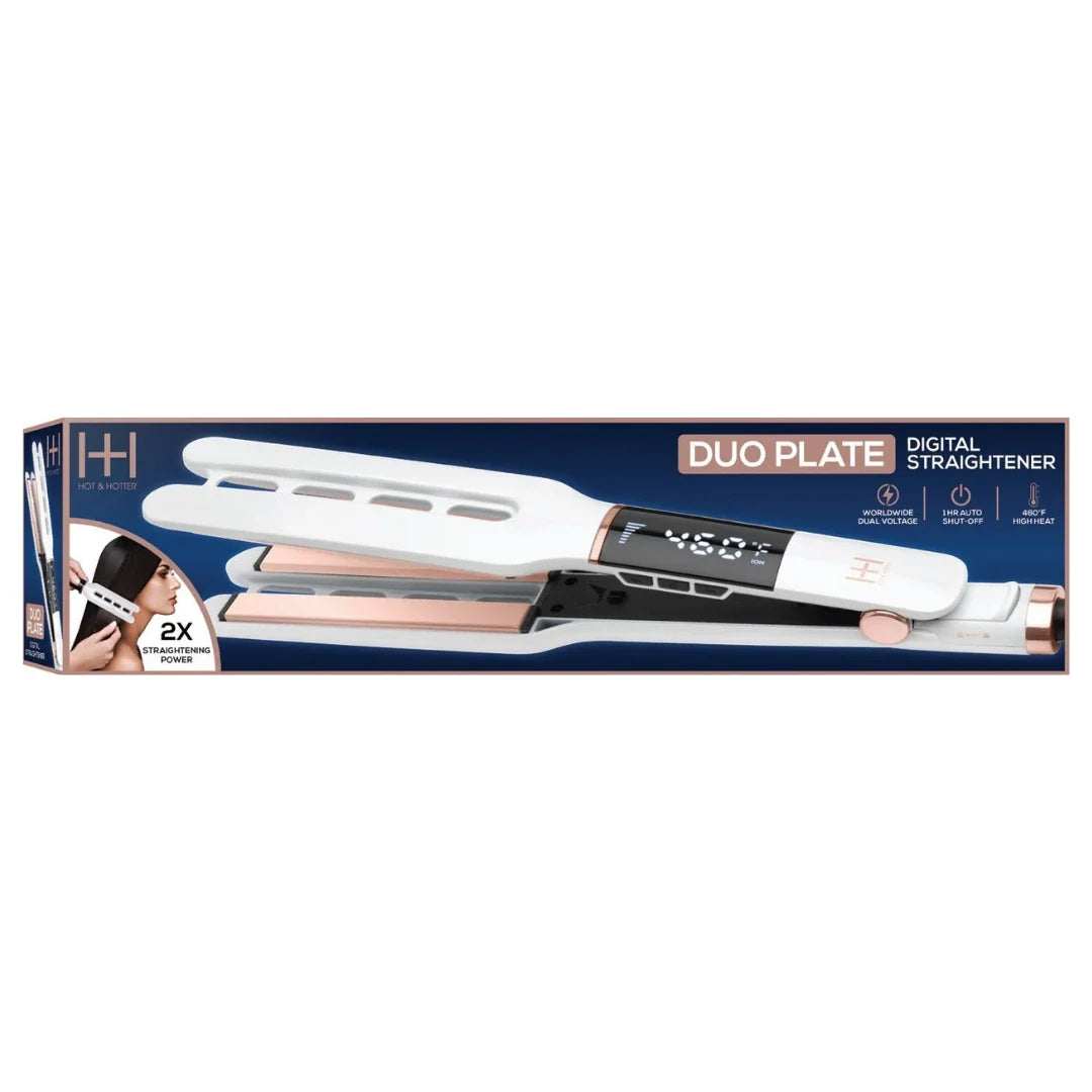Hot & Hotter Dual Plate Digital Ceramic Flat Iron — flat iron retail box
