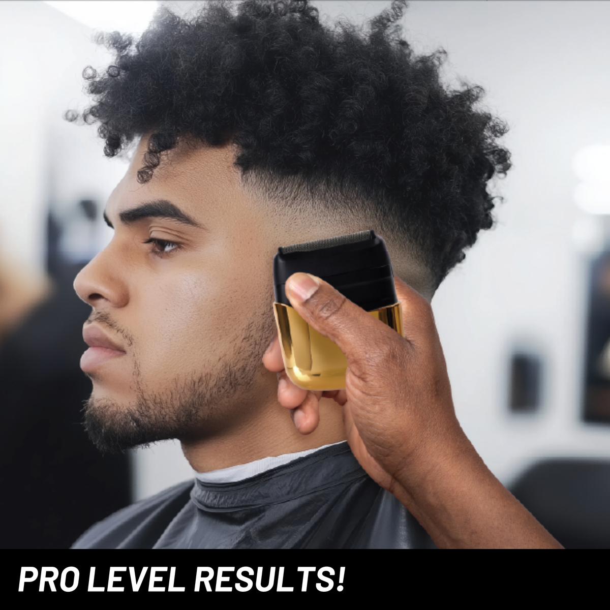 Hot & Hotter Dual Blade Mini Foil Shaver, Gold — barber fade finishing demonstration