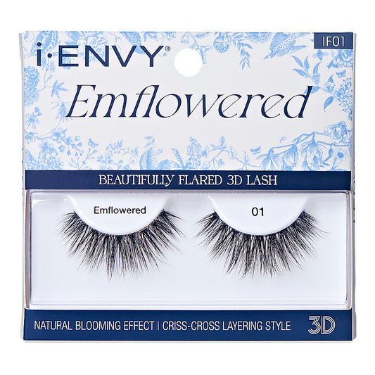 iEnvy Emflowered 3D Strip Lashes, style 01 package