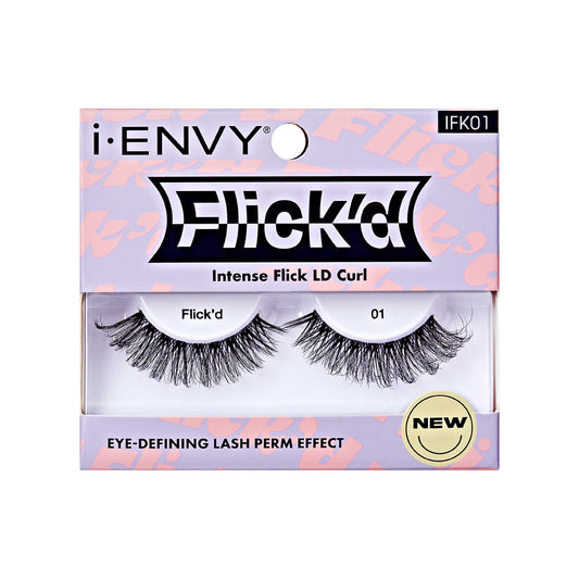 iEnvy 3D Flick'd LD Curl Strip Lashes, style 01 package