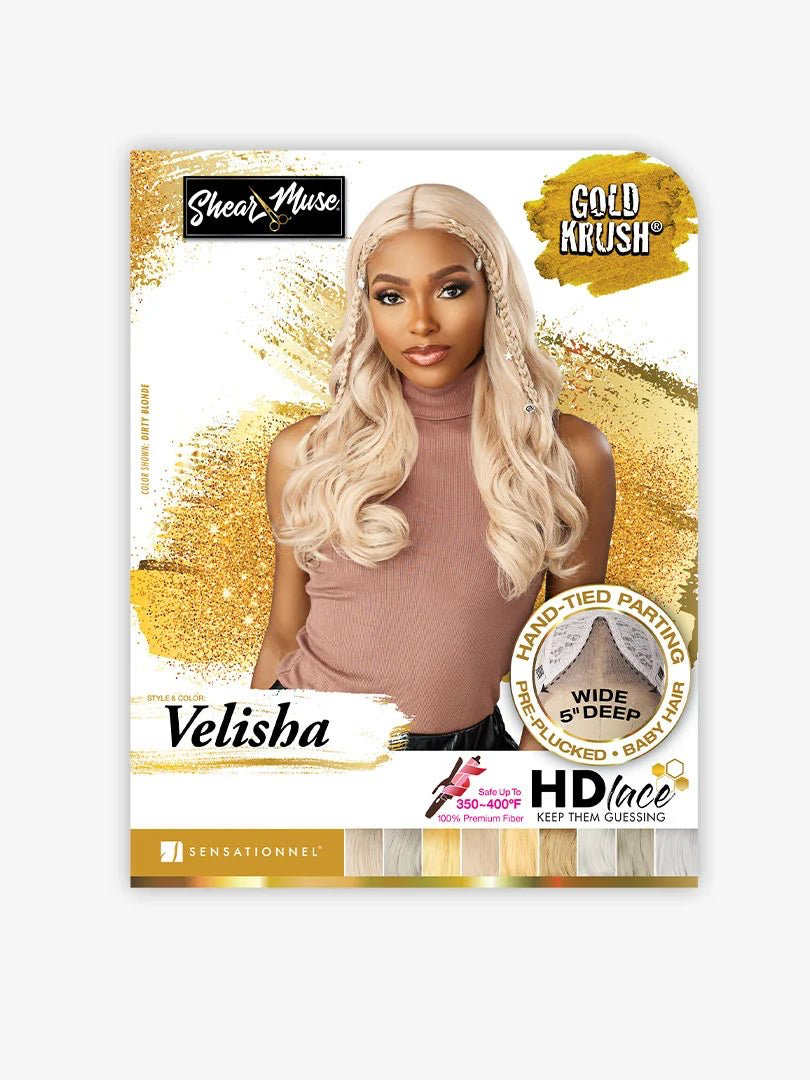 Sensationnel Shear Muse Gold Krush Series Synthetic HD Lace Front Wig - Velisha
