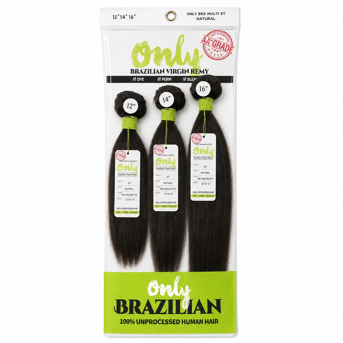 Only Brazilian Virgin Remy Multi Straight 3 Bundle Human Hair Ultimate Beauty Supply
