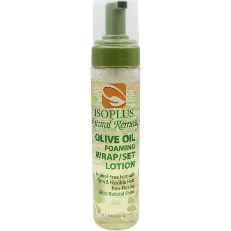 Isoplus Natural Remedy Olive Oil Foaming Wrap/Set Lotion 8.5 Oz