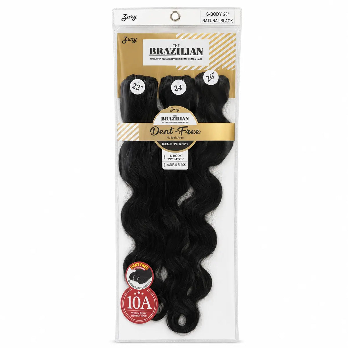 Zury The Brazilian Multi S-Body Wave 10A Human Hair 3-Bundle Ultimate Beauty Supply