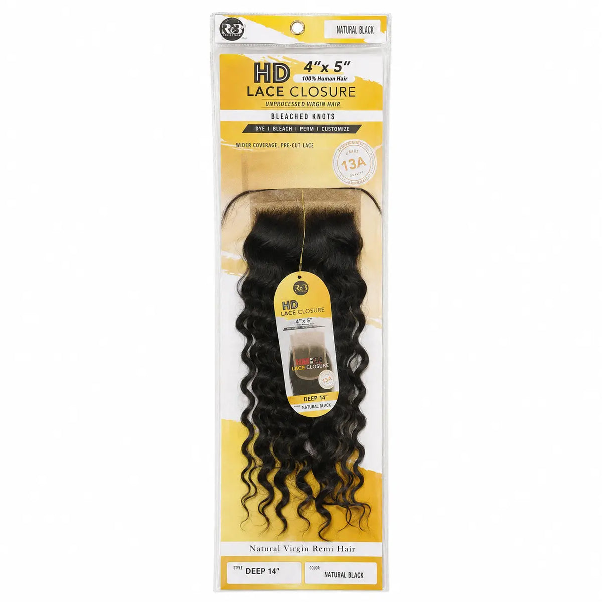R&B HD 4x5 Deep Wave Human Hair HD Lace Closure Ultimate Beauty Supply