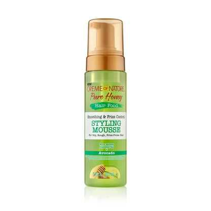Creme of Nature Pure Honey Hair Food Honey + Avocado Styling Mousse 7 oz