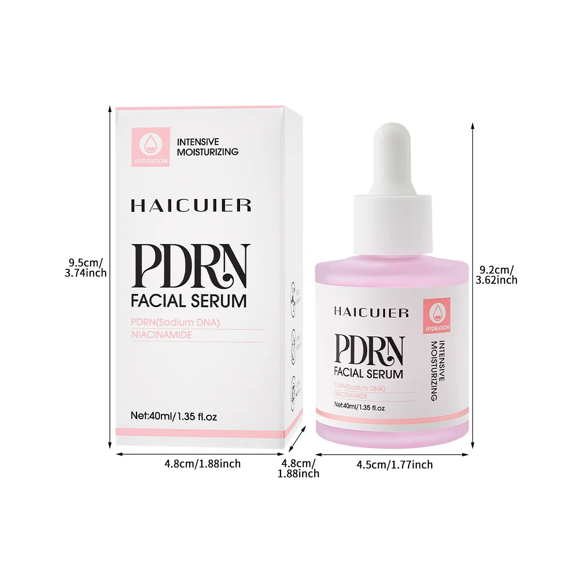 PDRN Facial Serum for Deep Hydration and Skin Smoothing with Niacinamide 40ml Haicuier Luxury Beauty & Skincare Essentials