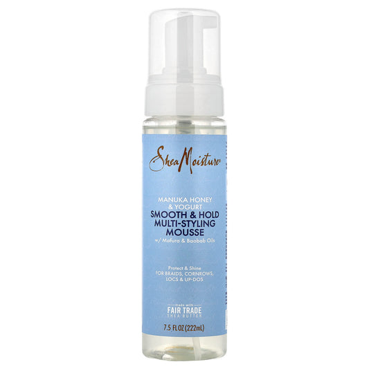 SheaMoisture Manuka Honey & Yogurt Smooth & Hold Multi-Styling Mousse, 7.5 fl oz