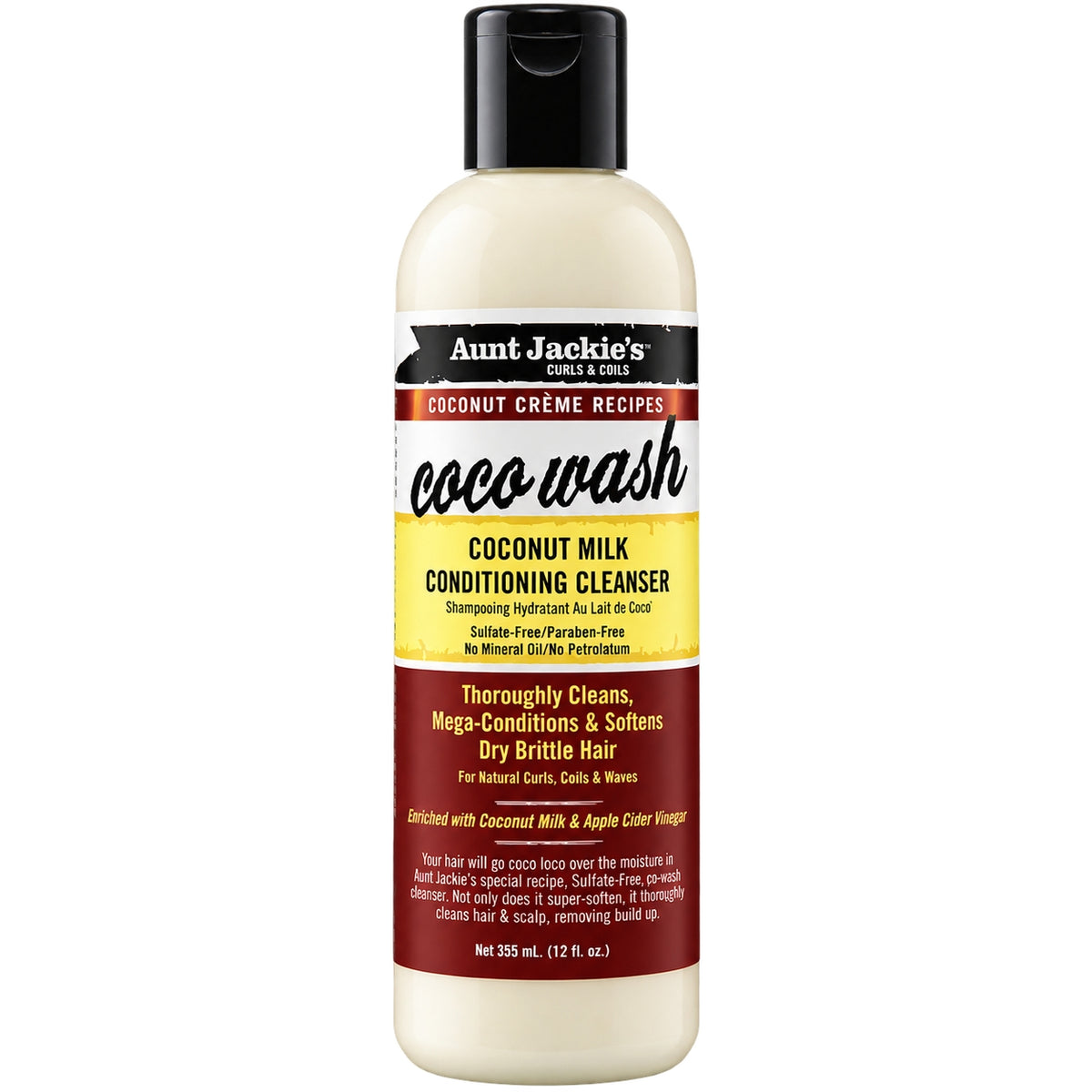 Aunt Jackies Coco Wash Coconut Milk Conditioning Cleanser 12 Oz Aunt Jackies
