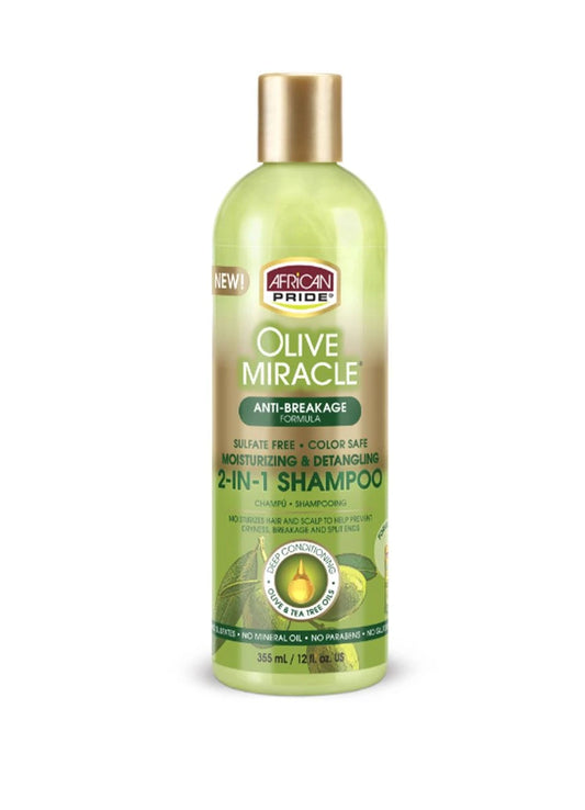 African Pride Olive Miracle 2 In 1 Shampoo Conditioner 12 Oz. (Copy) Africanpride