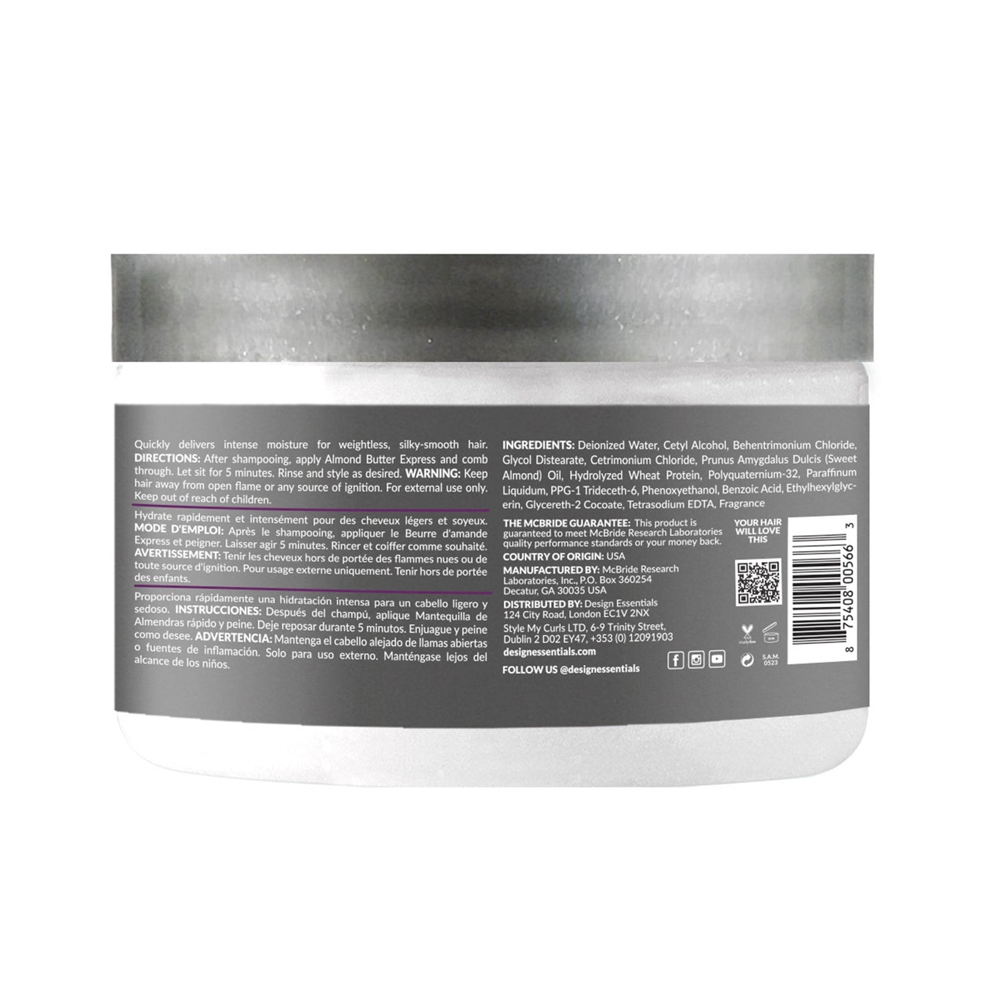 DESIGN ESSENTIALS Almond Butter Express Instant Moisturizing Conditioner, 11 oz