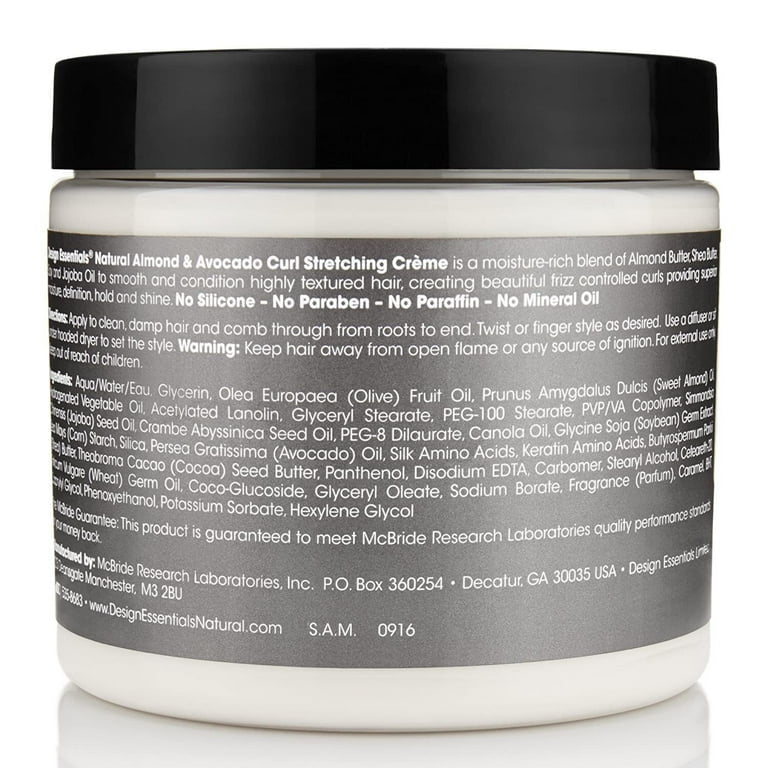 Design Essentials Natural Almond & Avocado Curl Stretching Creme, 16 oz