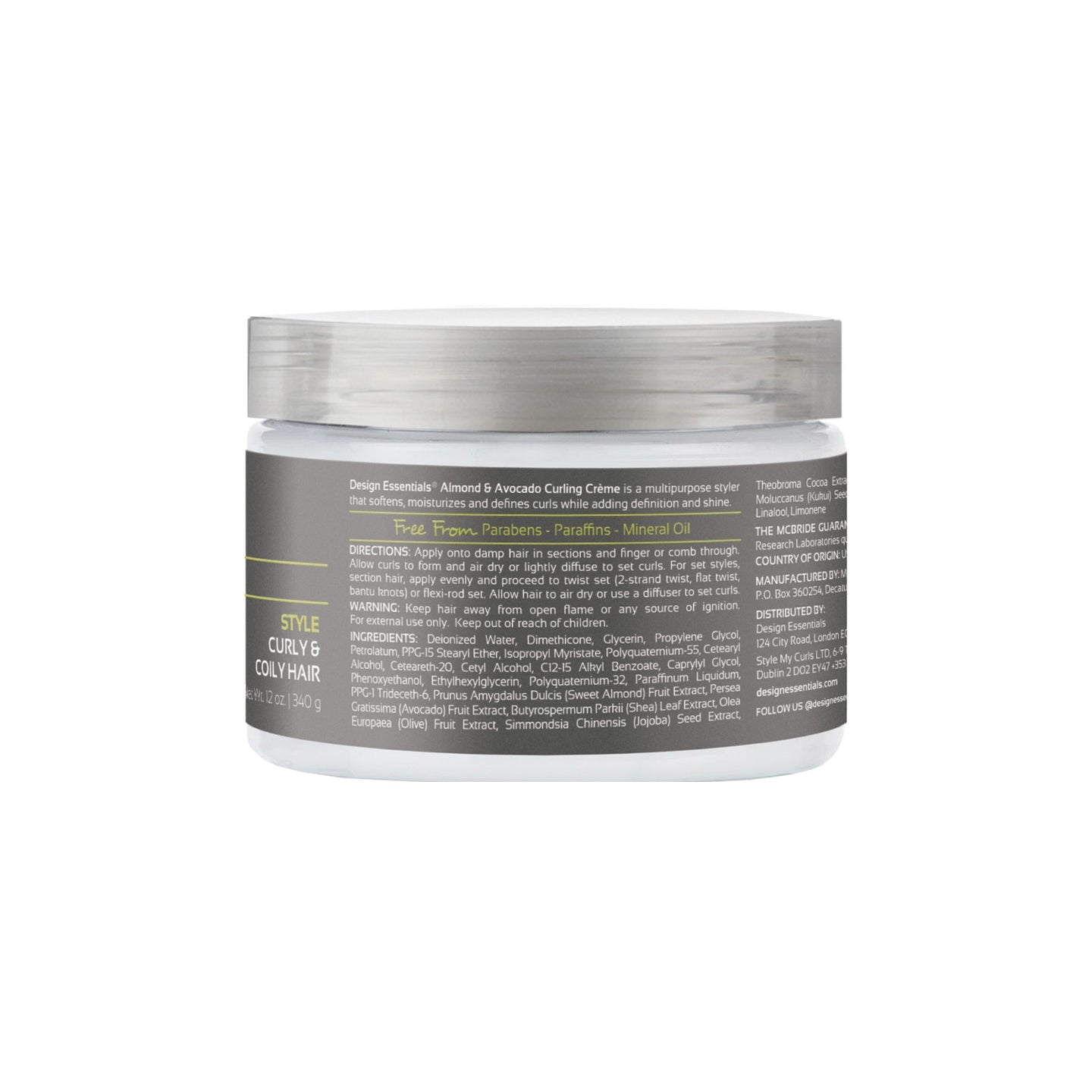 Design Essentials Natural Hair Almond & Avocado Curling Crème, 12 oz