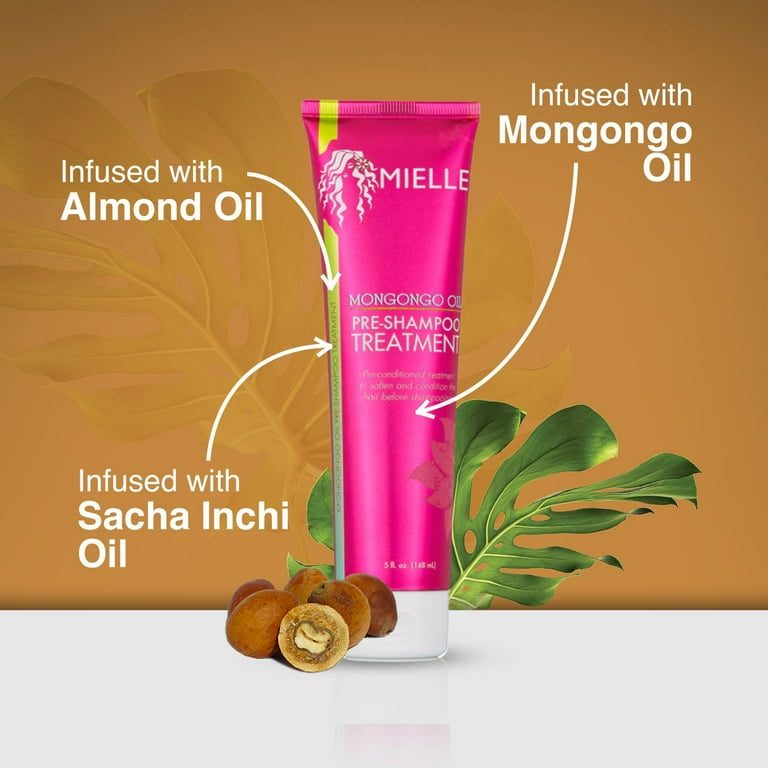 Mielle Organics Pre-Shampoo Treatment with Mongongo oil 5 oz, All Hair Types