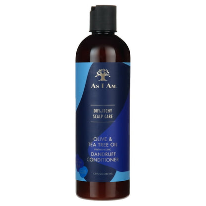 As I Am Dry & Itchy Scalp Care with Olive & Tea Tree Oil Dandruff Conditioner, 12 fl oz., Moisturizing, Unisex
