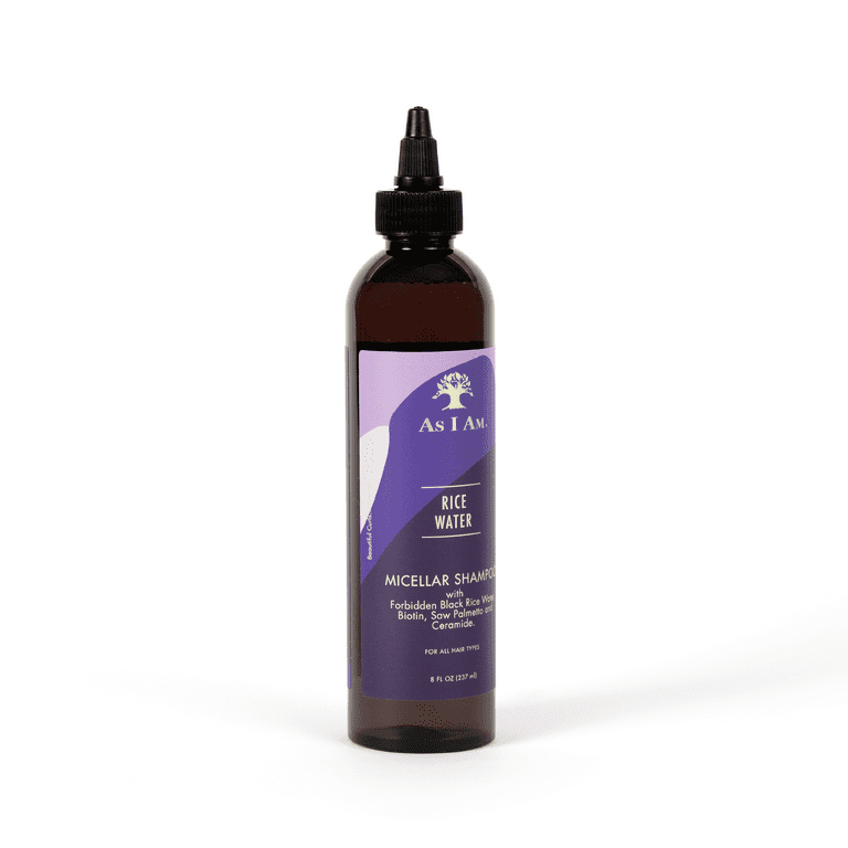 As I Am Rice Water Micellar Shampoo 8 oz., All Hair Type, Moisturizing, Unisex